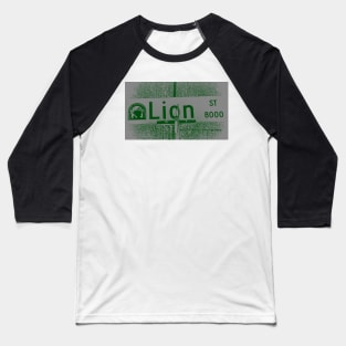 Lion Street, Rancho Cucamonga, California by Mistah Wilson Baseball T-Shirt